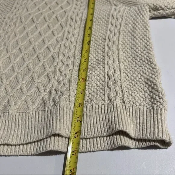 J Crew Cotton cable-knit crewneck sweater Women’s Size S Cotton Fisherman Core - Picture 6 of 6
